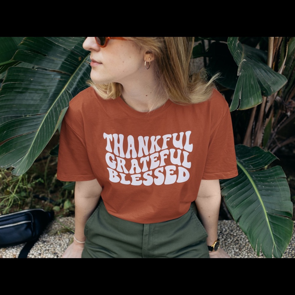 Thankful grateful blessed t shirt